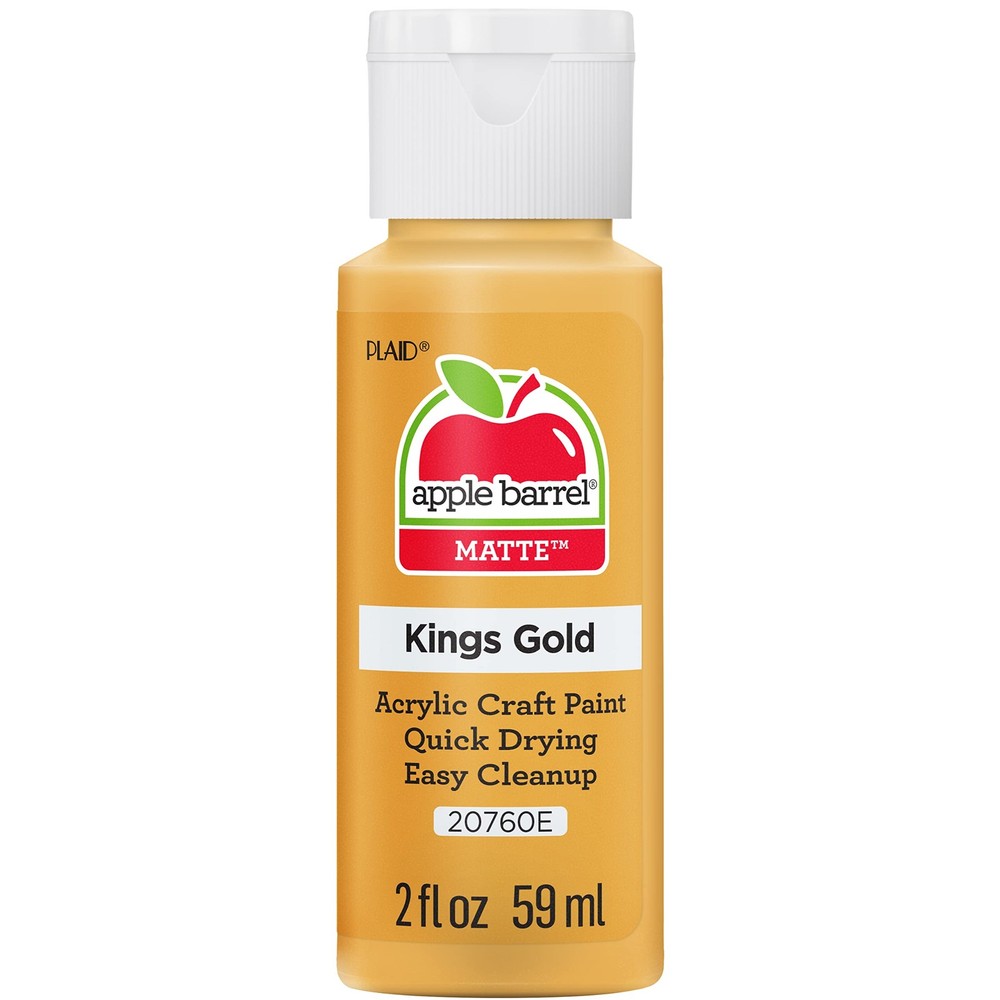 Apple Barrel Acrylic Paint in Assorted 2 Fl Oz (Pack of 1), King’s Gold