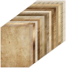 48 sheets Vintage Antique Scrapbooking Cardstock 5.9 x 8.27 inches, beige