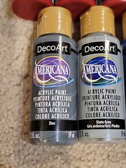 Lot Of (7) DecoArt Americana Multi Surface Satin & Acrylic Paint 2oz –