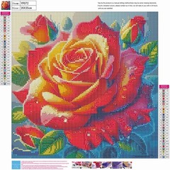 Rose Flowers Diamond Art Kits for Adults,5D DiamondPainting Kits for Beginners,