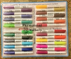Permanent Markers Shuttle Art 30 Pack Assorted Colors Fine Point Marking Set New