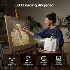 S1 LED Art Projector for Tracing, Enlarge Images 2.5X-11X up to 80″, Portable Dr