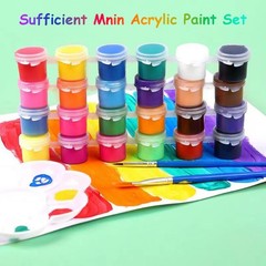 700Pcs Mini Acrylic Paint Set, 50 Sets 12 Colors Washable Acrylic Paints Bulk…
