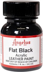 Water-Based Flat Black Acrylic Leather Paint for Sneakers and Furniture – 1 Oz