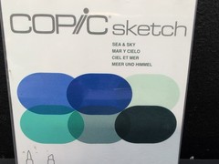 Copic Sketch Sea & Sky Blue Alcohol Refillable Markers Pen Set 6Pc Multicolor