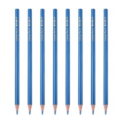 8PCS Colored Pencils Set, Wooden Oil Based Colored Drawing Pencil, Medium Blue