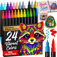ARTISTRO 24 Acrylic Paint Markers – 1 Count (Pack of 24), Multicolor