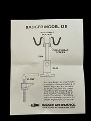 Badger Air-Brush Co. Model 125 Air Brush Holder~ HoldS 2 Airbrushes NOS Unused
