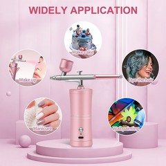 48PSI Air Airbrush Kit USB Spray Machine 0.3mm Nozzle For Makeup Painting Cake