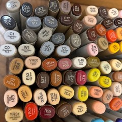Copic Sketch Markers Set with Case Manga Anime Drawing Marker Pen Japan Used