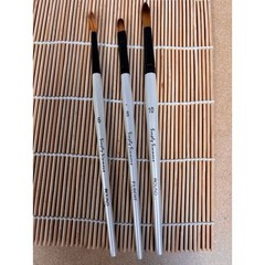 Simply Simmons Paint Brush Set 3pc Round 6 10 Filbert 8 Synthetic Bristle White