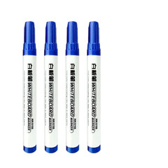 4/8Pcs Black Erasable Whiteboard Pen, Red Blue Easy to Wipe Large Head Pen, Larg