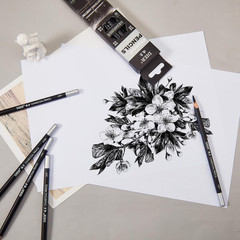 36 Pcs Professional Charcoal Pencils Soft, Medium and Hard for Drawing Charcoal