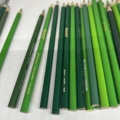 Lot 40 Crazart Crayola Buddy Colored Pencils Green BULK Some Used New Mixed 7”