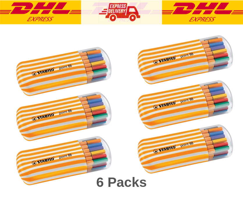Stabilo Point 88 Fineliner 0.4mm 20 Color Set Zebrui Fine Writing Draw 6 Packs