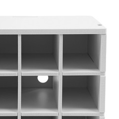 Set of 2 64 Grids Paint Organizer Storage Rack Wall-mounted Paints Holder