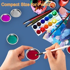 50 PCS Stainless Steel Painting Color Palette, 2.1 in Painting Trays Make-Up …