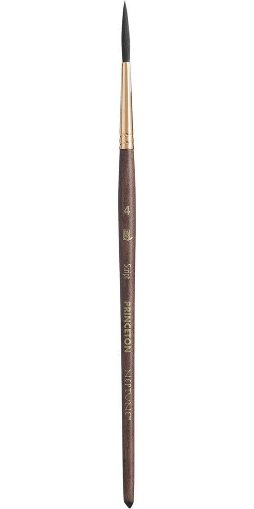 Princeton Neptune 4750 Series Synthetic Squirrel Paint Brush Script Liner Size 4