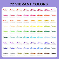 72 Colors Markers for Adult Coloring Books, Dual Tip Markers for School, Fine an