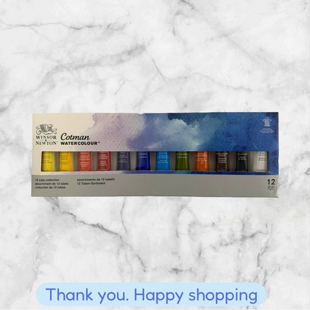 Winsor & Newton Cotman Watercolour Paint Starter Set 12 x 8ml BRAND NEW SHIP
