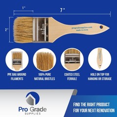 Pro Grade – Chip Paint Brushes – 36-Pack – 2 Inch Chip Brush
