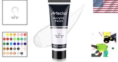 High-Quality 4.05oz Titanium White Acrylic Paint – Non-Toxic & Fast Drying