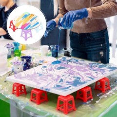 8Pcs Mini Canvas Stands for Painting, Small Canvas Stands, Blue