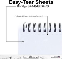 9 X 12 Inches Sketch Book, Top Spiral Bound Sketch Pad, 1 Pack 100-Sheets