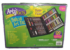 New Sealed Darice Artyfacts Portable Art Studio DELUXE ART SET 120 Total Pieces