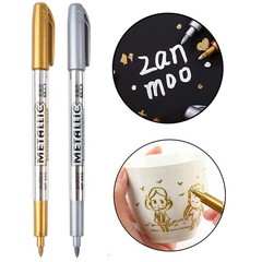 Metallic Marker Pens, Gold and Silver Metallic Permanent Markers for Artist I…