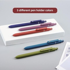 Stylish 0.5mm Black Gel Pens with Soft Grip – 5 Pcs for Journaling & Note-Taking