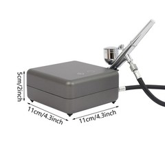 High Pressure Airbrushing Tool Kit Air Brush Tools With Air Compressor Gray