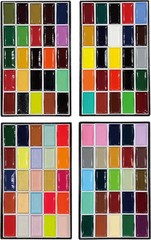 KISSOH Gansai 100-Color Japanese Watercolor Paint Set for Nihonga & Etegami