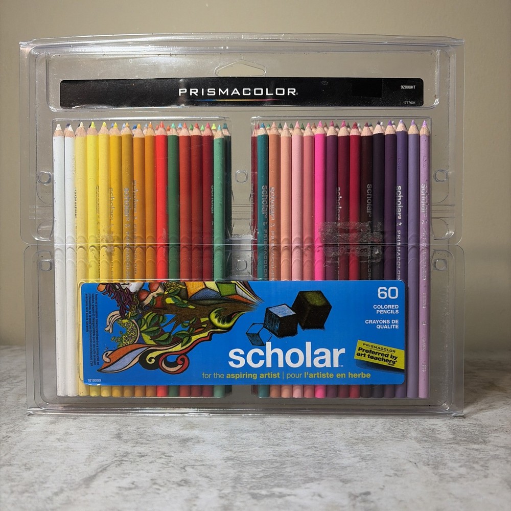 Prismacolor Scholar Colored Pencils 92808HT, 60-Count.