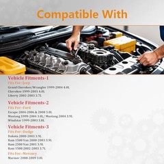 Fuel Injectors 4.0L Compatible with For:-Jeep Cherokee 1999 2000 2001 4PCS
