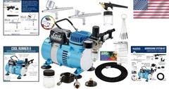 All-in-One Cool Runner II Airbrush Kit with Cleaning Tools & How-To Guide