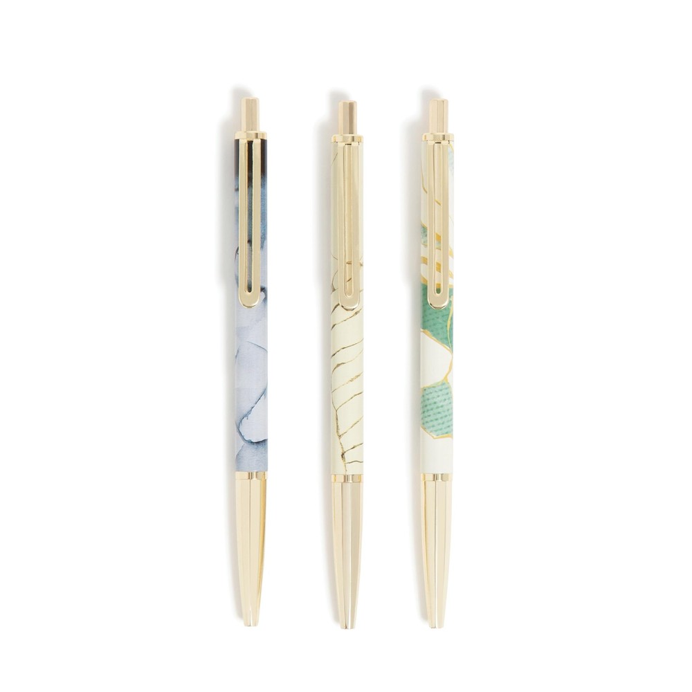 Avalon Gel Pens Set Of 3 Set In Stone Fashionable Writing Instruments