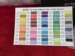 HOTU 50 Colors Dual Tip Art Markers Brush & Fine Multicolor Set with Case