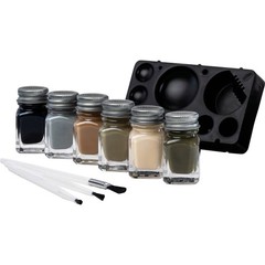 Testors Acrylic Paint Set (Black, Gray, Dark Tan, Olive, Green, Tan) 281228