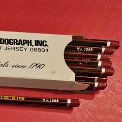 Koh-I-Noor Rapidograph NEW Box of 12 RED PENCILS #1555 KOH-IN-ALL