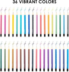 Grabie® Erasable Gel Pens, 36 Colors Make 1 Pack, Multicolor