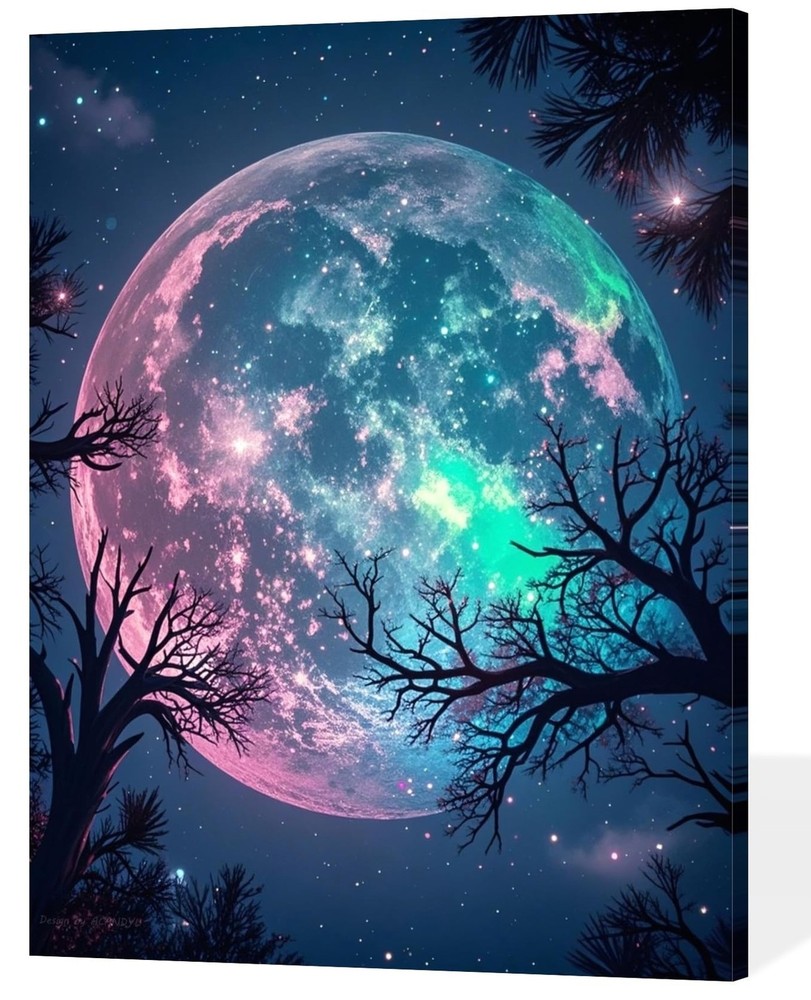 Moon Paint by Numbers Kit for Adults Beginner 16 x 20 inches,