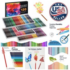 Ergonomic Colored Pencil Set of 120 – Ideal for Blending & Layering Art Projects