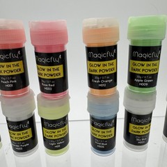 Glow in The Dark Pigment Powder 12 Colors Luminous Powder Set for Epoxy Resin