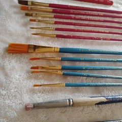 Loew-Cornell Paint Brush Lot 18pc Vintage Germany La Corneille 7350 435 2048