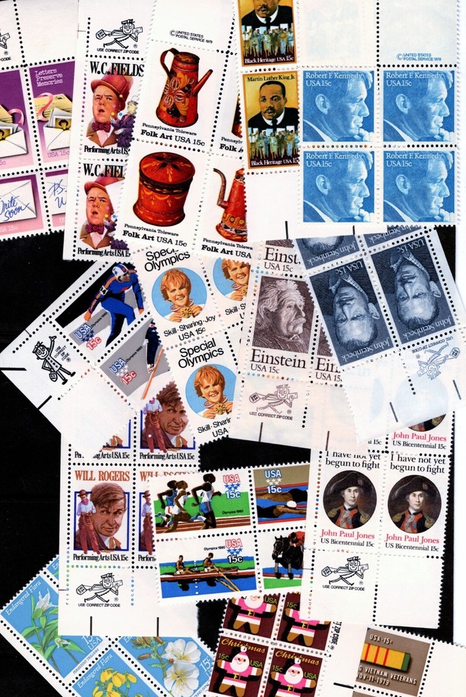 1979 – Choose from ALL Zip and USPS Blocks! MNH US Commemorative Stamps!