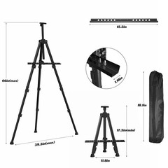 Easels for Painting Canvas, 66″ Art Easel for Drawing, Portable Painting Easel