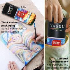 Colored Pencils for Adult Coloring Books, 72 Color Pencil Set, Soft Core Color P