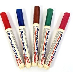 Bakeable Porcelain Ceramic Paint Pen Choice Of Pink Red Blue Green Brown C Kreul