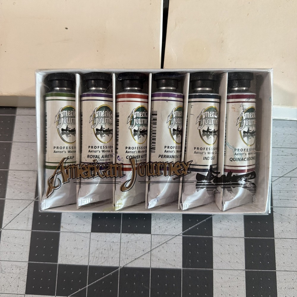 Professional Watercolor Paint Set (6) 37 ml / 1.25 Fl Oz Assorted Colors – New